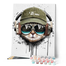 Charger l'image dans la galerie, peinture par numéros | Chat reste cool | animaux, chats, france, Intermédiaire | FiguredArt