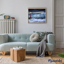 Charger l'image dans la galerie, peinture par numéros | Mer déchainée et Phare | Complexe, paysages | FiguredArt
