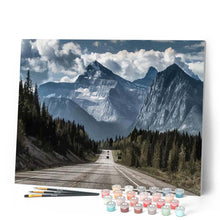 Charger l'image dans la galerie, peinture par numéros | Sur la route de montagne | Complexe, montagnes, paysages | FiguredArt