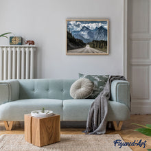 Charger l'image dans la galerie, peinture par numéros | Sur la route de montagne | Complexe, montagnes, paysages | FiguredArt