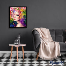 Charger l'image dans la galerie, peinture par numéros | Femme Fleurie | Complexe, fleurs, portrait | FiguredArt
