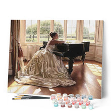 Charger l'image dans la galerie, peinture par numéros | Ambition d’une jeune pianiste | france, Intermédiaire, musique, romantique | FiguredArt