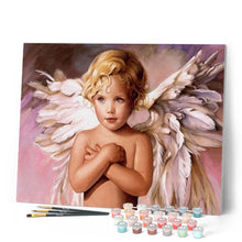 Charger l'image dans la galerie, peinture par numéros | Petit Ange mignon | Intermédiaire, religion | FiguredArt
