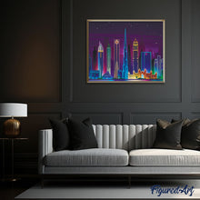 Charger l'image dans la galerie, peinture par numéros | Ville d’Asie la Nuit | Facile, ville | FiguredArt