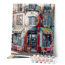 Charger l'image dans la galerie, peinture par numéros | Le petit Bistro Vintage | complexe, france, ville | FiguredArt