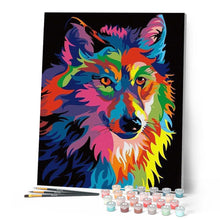 Charger l'image dans la galerie, peinture par numéros | Loup Pop Art | animaux, chiens, facile, france, loups | FiguredArt