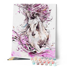 Charger l'image dans la galerie, peinture par numéros | Cheval à la crinière rose | animaux, chevaux, Facile | FiguredArt