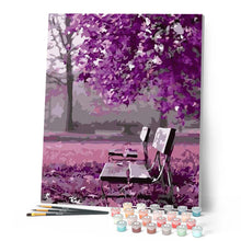 Charger l'image dans la galerie, peinture par numéros | Banc dans le Parc | fleurs, france, intermédiaire, paysages | FiguredArt