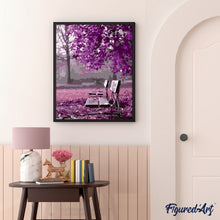 Charger l'image dans la galerie, peinture par numéros | Banc dans le Parc | fleurs, france, intermédiaire, paysages | FiguredArt