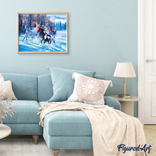 Charger l'image dans la galerie, peinture par numéros | Chevaux galopant dans la Neige | complexe | FiguredArt