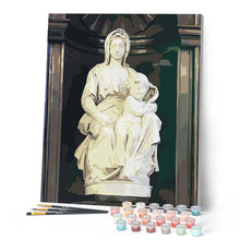 Charger l'image dans la galerie, peinture par numéros | Statue de Femme et Enfant | Complexe, religion | FiguredArt