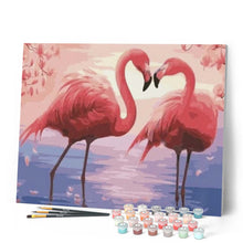 Charger l'image dans la galerie, peinture par numéros | Romance de Flamants Roses | animaux, Facile, flamants roses, oiseaux | FiguredArt
