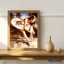 Charger l'image dans la galerie, peinture par numéros | Une Ballerine se prépare | complexe, danse, france | FiguredArt