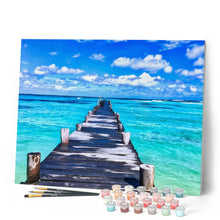 Charger l'image dans la galerie, peinture par numéros | Ponton sur mer paradisiaque | Complexe, france, paysages | FiguredArt
