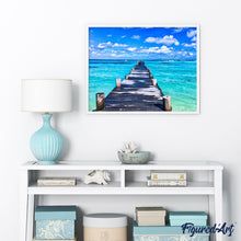 Charger l'image dans la galerie, peinture par numéros | Ponton sur mer paradisiaque | Complexe, france, paysages | FiguredArt