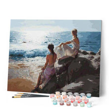 Charger l'image dans la galerie, peinture par numéros | Jeunes Femmes à la Plage | complexe, romantique | FiguredArt