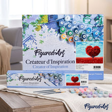 Charger l'image dans la galerie, peinture par numéros | Arbre rouge Coeur | arbres, france, intermédiaire, paysages, romantique | FiguredArt