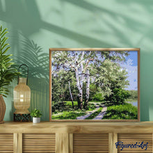 Charger l'image dans la galerie, peinture par numéros | Paysage de Peupliers | arbres, intermédiaire, paysages | FiguredArt