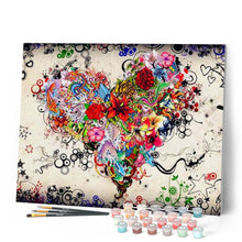 Charger l'image dans la galerie, peinture par numéros | Coeur de Fleurs | Complexe, fleurs, france | FiguredArt