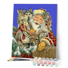 Charger l'image dans la galerie, peinture par numéros | Père noël et les animaux | animaux, Intermédiaire, Noël | FiguredArt