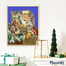 Charger l'image dans la galerie, peinture par numéros | Père noël et les animaux | animaux, Intermédiaire, Noël | FiguredArt