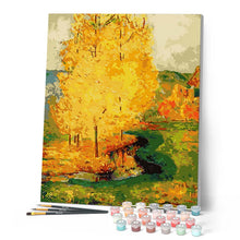 Charger l'image dans la galerie, peinture par numéros | Grand arbre Jaune | arbres, Intermédiaire, paysages | FiguredArt