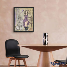 Charger l'image dans la galerie, peinture par numéros | Femme Sexy et son Loup | animaux, Intermédiaire, loups, portrait | FiguredArt