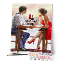 Charger l'image dans la galerie, peinture par numéros | Dîner Romantique | intermédiaire, romantique | FiguredArt