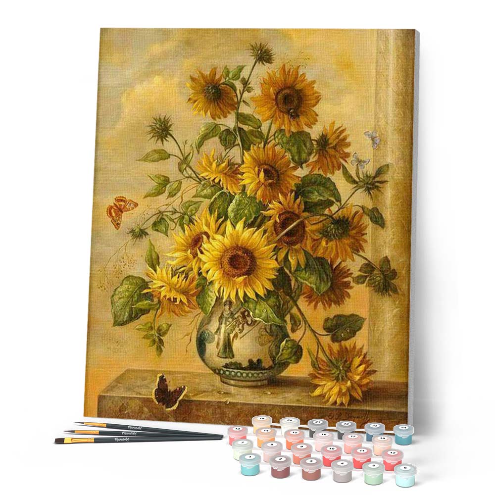 Pile Tournesol En Céramique - Biscuit Prêt à Peindre, Fait Main USA