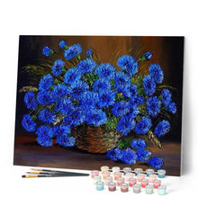 Charger l'image dans la galerie, peinture par numéros | Belles fleurs bleues | Complexe, fleurs | FiguredArt