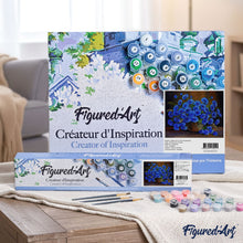Charger l'image dans la galerie, peinture par numéros | Belles fleurs bleues | Complexe, fleurs | FiguredArt