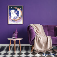 Charger l'image dans la galerie, peinture par numéros | Chat sur le croissant de lune | animaux, chats, Facile | FiguredArt