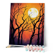 Charger l'image dans la galerie, peinture par numéros | Lune et Branches | Complexe, paysages | FiguredArt