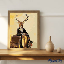 Charger l'image dans la galerie, peinture par numéros | Le Cerf Dandy | abstrait, animaux, facile, france, rennes et biches | FiguredArt