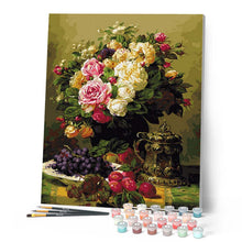 Charger l'image dans la galerie, peinture par numéros | Portrait de fleurs | Complexe, cuisine, fleurs | FiguredArt