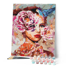 Charger l'image dans la galerie, peinture par numéros | Femme de Roses | Facile, portrait | FiguredArt