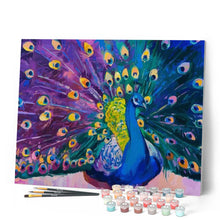Charger l'image dans la galerie, peinture par numéros | Grand Paon | animaux, Intermédiaire, oiseaux, paons | FiguredArt