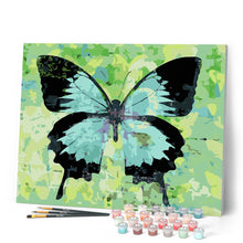 Charger l'image dans la galerie, peinture par numéros | Papillon Vert et Noir | animaux, Complexe, papillons | FiguredArt
