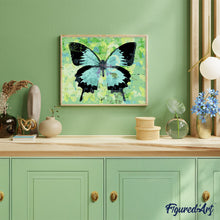 Charger l'image dans la galerie, peinture par numéros | Papillon Vert et Noir | animaux, Complexe, papillons | FiguredArt