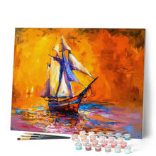 Charger l'image dans la galerie, peinture par numéros | Voilier en pleine Mer | bateaux, Intermédiaire | FiguredArt