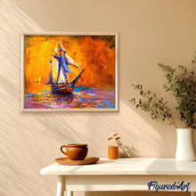 Charger l'image dans la galerie, peinture par numéros | Voilier en pleine Mer | bateaux, Intermédiaire | FiguredArt