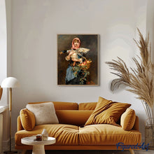 Charger l'image dans la galerie, peinture par numéros | Femme et son Canard | animaux, Complexe, oiseaux, portrait | FiguredArt