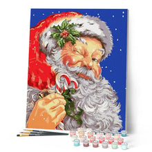Charger l'image dans la galerie, peinture par numéros | Clin d’oeil du Père Noel | Facile, Noël, portrait | FiguredArt