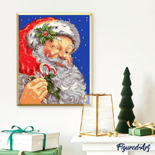 Charger l'image dans la galerie, peinture par numéros | Clin d’oeil du Père Noel | Facile, Noël, portrait | FiguredArt