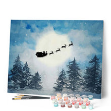 Charger l'image dans la galerie, peinture par numéros | Traineau de Noel | Intermédiaire, Noël, paysages | FiguredArt