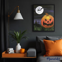Charger l'image dans la galerie, peinture par numéros | Citrouille maléfique d’Halloween | Complexe, halloween | FiguredArt