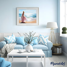 Charger l'image dans la galerie, peinture par numéros | Femme en Robe sur la Plage | Complexe, paysages, romantique | FiguredArt
