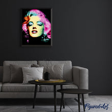 Charger l'image dans la galerie, peinture par numéros | Marilyn Monroe Cheveux Roses | Facile, portrait | FiguredArt
