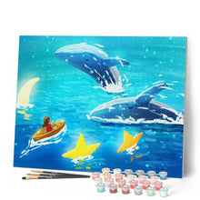 Charger l'image dans la galerie, peinture par numéros | Le Saut des Baleines | animaux, baleines, Facile, poissons | FiguredArt