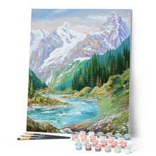 Charger l'image dans la galerie, peinture par numéros | Vue du Ruisseau en Montagne | Intermédiaire, montagnes, paysages | FiguredArt